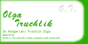 olga truchlik business card